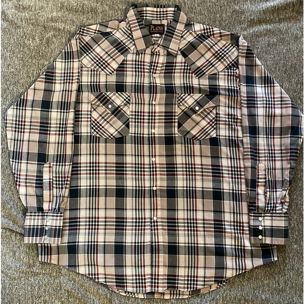 Plains Brown Plaid Western Shrit